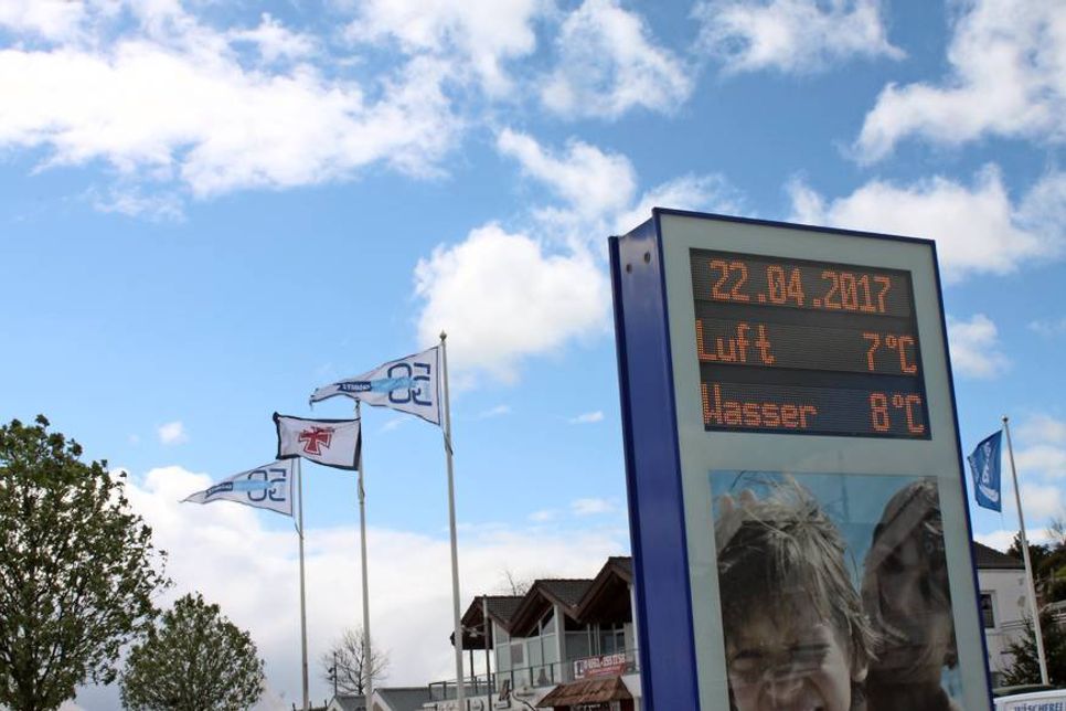 Die Wetterstation zeigte deutlich, dass der Frühling noch was nachzuholen hat.