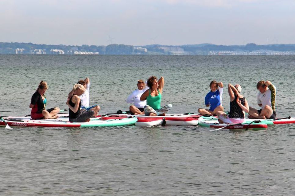 Zwischendurch wurde es ganz relaxed beim SUP-Yoga.