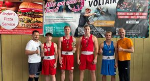 Viktor Abt der Trainer, Kai Kasakewitsch, David Reinke, Jorven Kollbaum, Mitja Lochmüller, Valentin Gepper der Trainer.