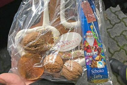 Der Nikolaus-Gruß, frisch gebacken von Thaysen’s Backstube, kam bei den Kindern prima an.