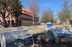 Blick von Norden auf die Baumaßnahmen.