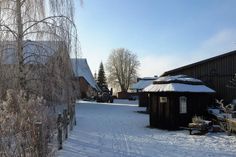 Der winterliche Museumshof.
