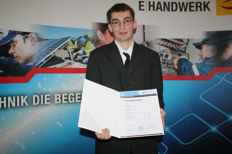 Leon Wicknig ist Innungsbester im Bereich Eutin.