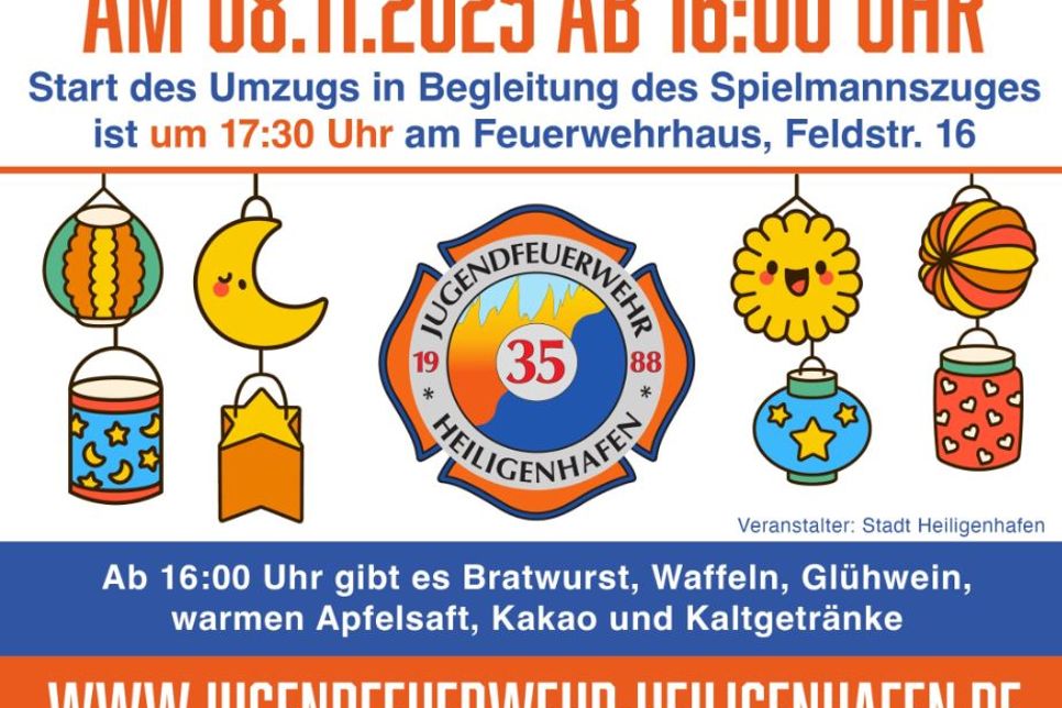 Laternenumzug der Jugendfeuerwehr.