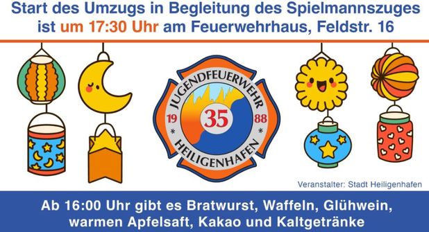 Laternenumzug der Jugendfeuerwehr.