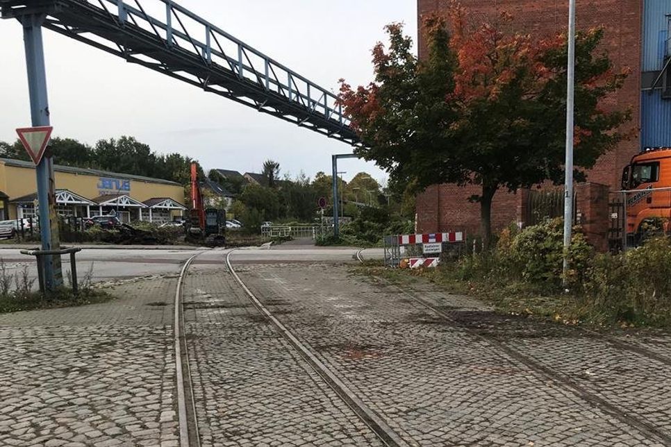 Die stillgelegten Gleise.