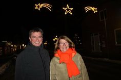 Bürgermeister Michael Robien und Petra Rathje von der Gemeinde Lensahn.