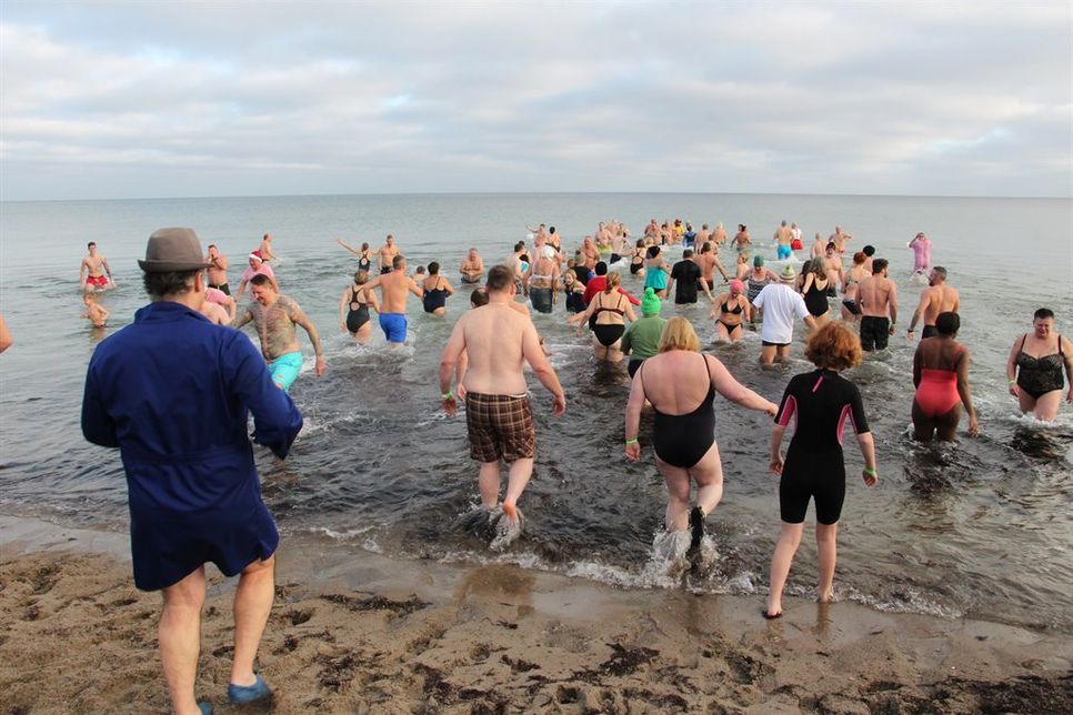 Anbaden in Dahme.