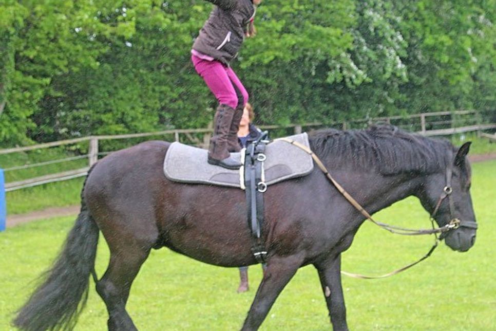 Voltigieren auf dem Pony „Nowice“