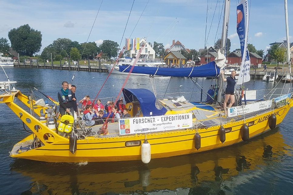 Das Forschungssegelschiff Aldebaran ist ab dem 23. Juli  wieder zu Gast im Niendorfer Hafen.