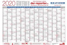 der reporter Wandkalender 2020.