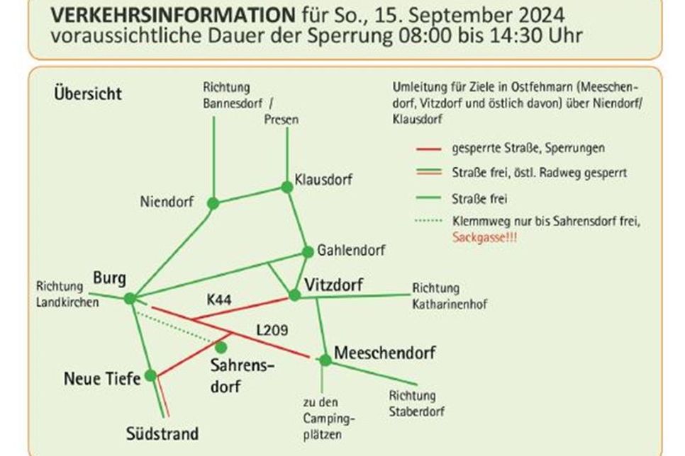 Straßensperrungen