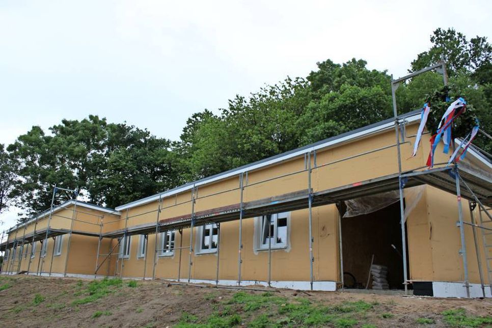Die Flüchtlingsunterkunft in Schönwalde, Oldenburger Straße 42-44.