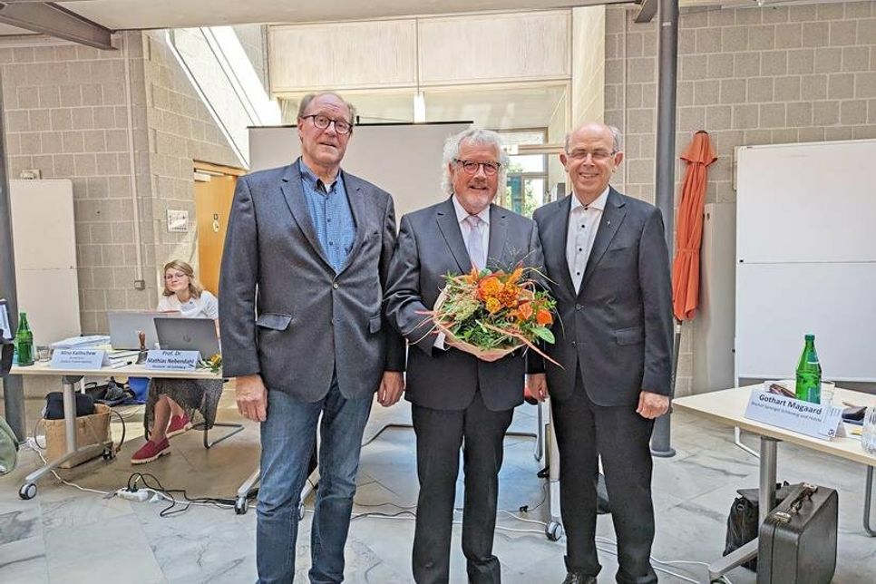 Präses Professor Dr. Mathias Nebendahl, Propst Erich Faehling und Bischof Gothart Magaard.