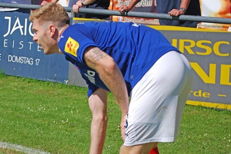 Holsteins Mühling traf gegen Bielefeld.