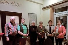 Der Landesvorsitzende Rolf Riedel, zweiter Vorsitzender Jens Aagard, Beisitzende Ellen Flemming, erste Vorsitzende Karin Hansen, Kassenwartin Margot Adeberg und Beisitzende Liane Dons (v. lks.).