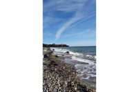 Doris Krakow-Held wählte einen ungewöhnlichen hochformatigen Ausschnitt für diese Aufnahme vom Naturstrand in Gremersdorf Ortsteil Dazendorf.