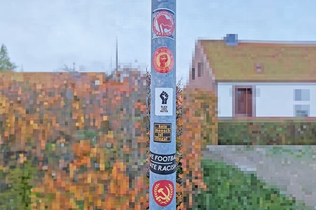 Ein Laternenmast in der Friedlandstraße