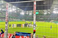 KSV-Pokaljubel vor dem Zaun.