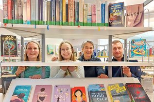 Das Team der Bücherei ist jetzt wieder vollständig (von links): Gaby Alkilani, Frederike Brandt, Sonja Grans und Kevin Schabowski.