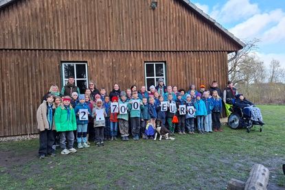 Geldübergabe des Fördervereins Pfadfindergelände Lensahn an die Lensahner Pfadfinder.