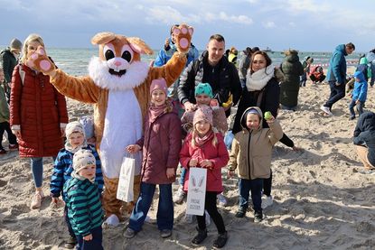 Ein großes Highlight war die Ostereiersuche am Strand von Grömitz.