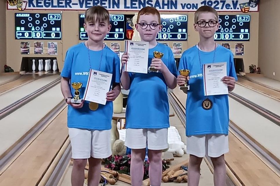 Jonne Klahn, Thore Weidemann und Aiden Joel Schuldt.