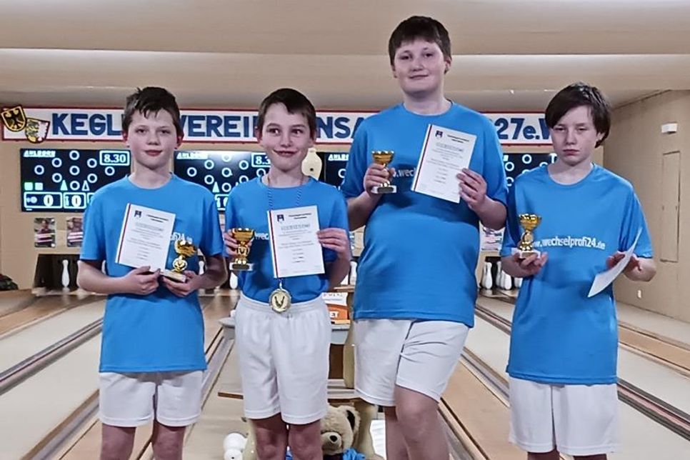 Lian Hartmann, Paul Ehlers, Leon Vogt und Morice Techau.