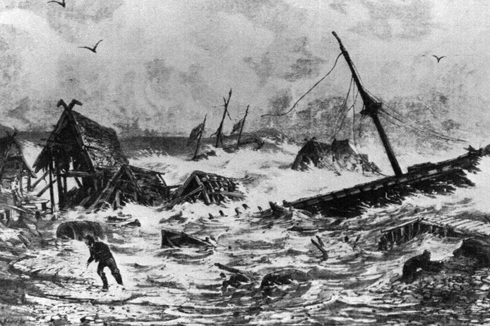 Sturmflut 1872 Haffkrug. (Foto: Privatarchiv Dr. Kersten Jungk)