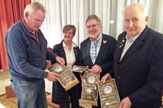 Die Geehrten: Jürgen Barmwater 2. Vorsitzender, Anja Nagel 1. Vorsitzende, Torsten Nagel und Robert Lynsche.