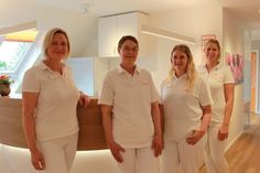 Dr. Britta Volkmann mit ihren medizinischen Fachangestellten Claudia Bruhn, Melanie Geest und Denise Schürmann (v. lks.).