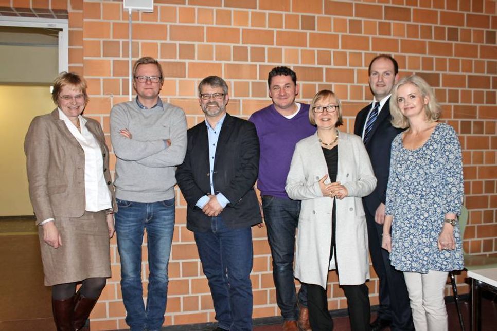 Susanne Bimberg-Nittritz, Sven Muchow, Jürgen Mohr, Peter Fallgater, Vera Litzka, Timo Schöning und Ina Schneider (v. lks.).