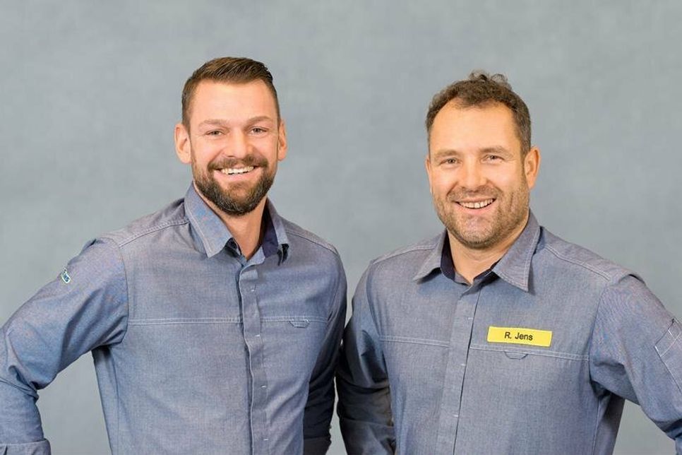 Geschäftsführer der EDEKA Jens Märkte: Swen Rathjens und Reimer Jens (v.lks.).