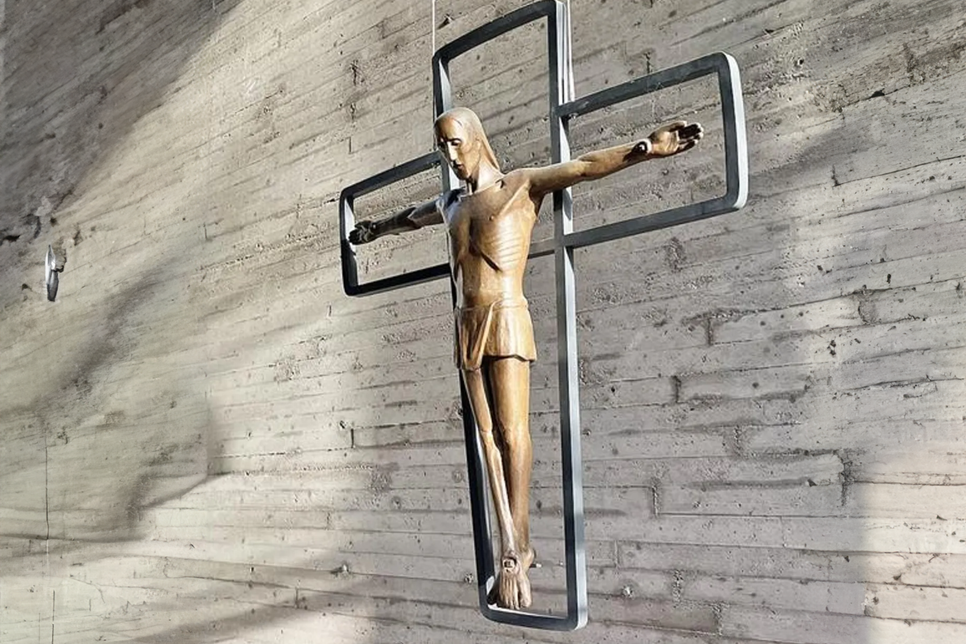 Das ist die Christus-Darstellung von Fritz During aus dem Jahr 1962.