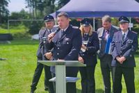 Gemeindejugendwart Markus Lühr hielt einen kleinen Rückblick über die 60 Jahre Jugendfeuerwehr.