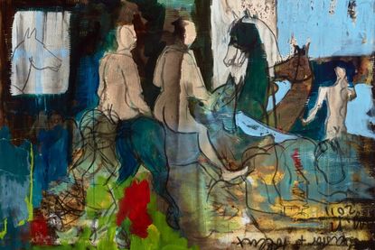 Armin Mueller-Stahl, Kastor und Pollux, 2011, Öl auf Leinwand.