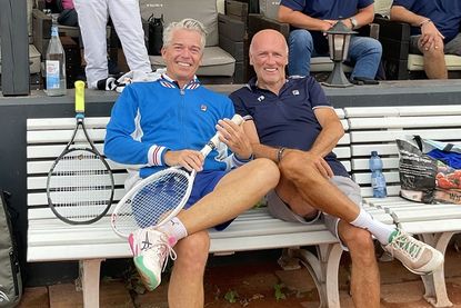 Die Sieger im Doppel Torsten Abrolat (lks.) und Tasso Schlosser (GW Neustadt).