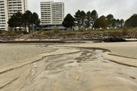 Auch der Sierksdorfer Strand bot am Donnerstagmorgen ein ungewöhnliches Bild.