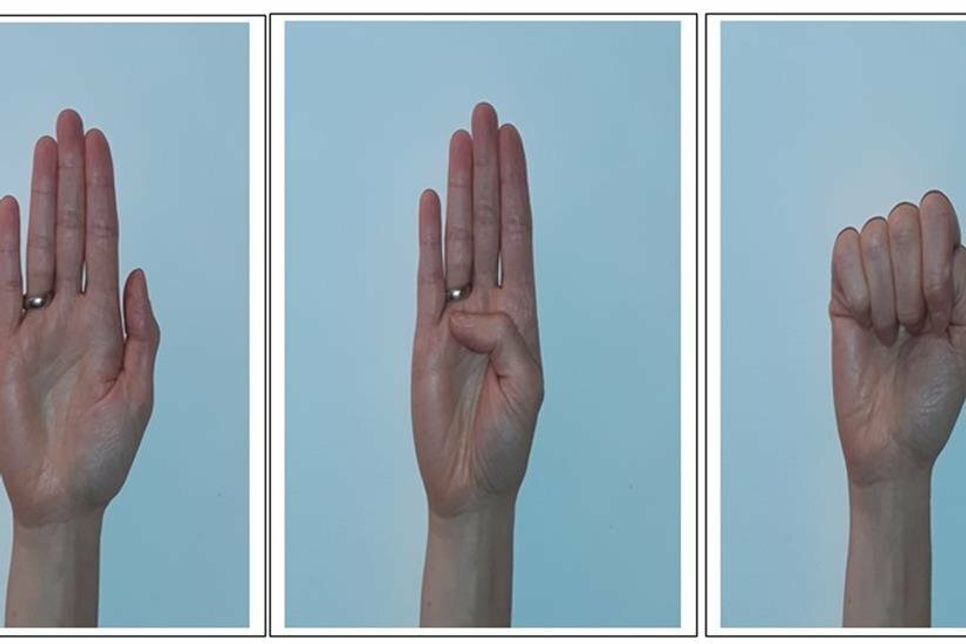 Dieses Handzeichen ist ein weltweit etablierter, nonverbaler Hilferuf und sagt „Hilfe, häusliche Gewalt“. (Foto: Polizei Lübeck)