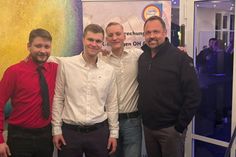 Rudolf Stepanovskih, Johannes Schneider, Finn Hartwig und Geschäftsführer Marc Herrmann (v. lks.).