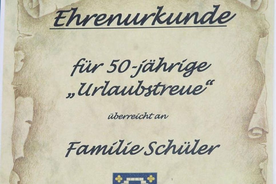 Ehrenurkunde der Gemeinde Stein