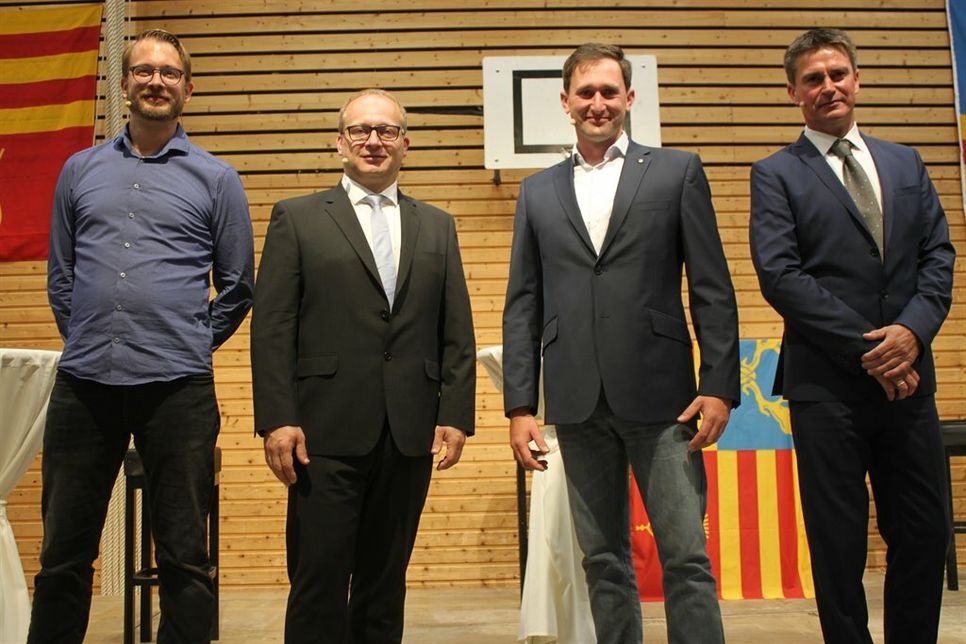 Gaben ausführlich Auskunft über ihre Ziele und Vorstellungen: Alexander Löhr, Björn Dornbusch, Karsten Zwieg und Michael Robien (v. lks.).
