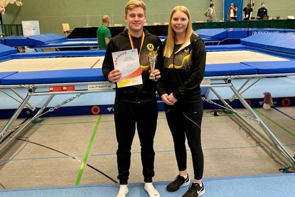 Hannes Glase (Bronze bei den DM) und Eileen Nester.