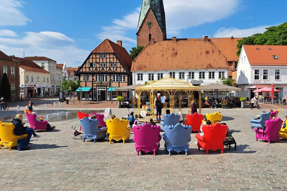 Der Eutiner Marktplatz.