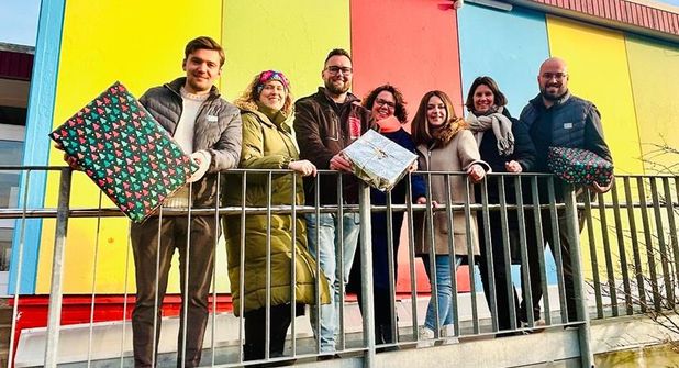 Robin Friedrichs, Lara Cygan de Meza, Björn Blöhs, Anja Hartmann, Steffi Blöhs, Cathleen Granzin und Tim Haeske (v. lks.).