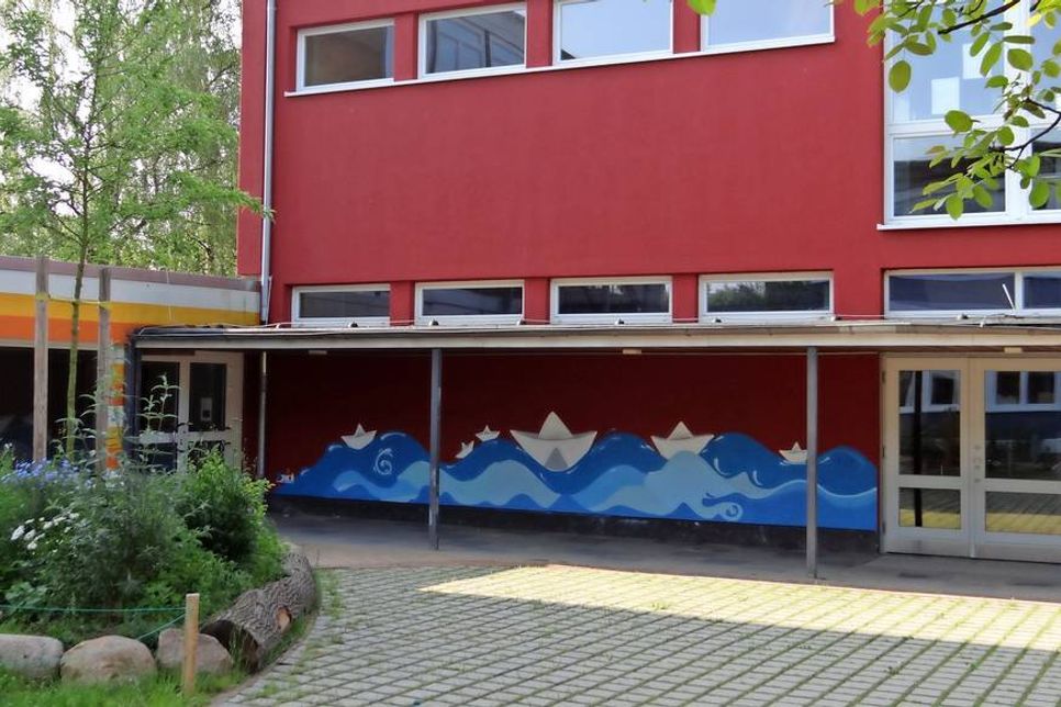 Auch die Grundschule am Steinkamp wurde verschönert.