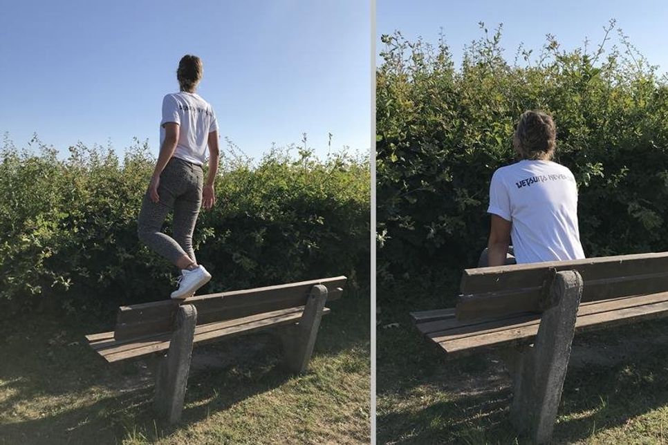 Die Bank am Uferweg: Die Lage ist absolut aussichtslos.