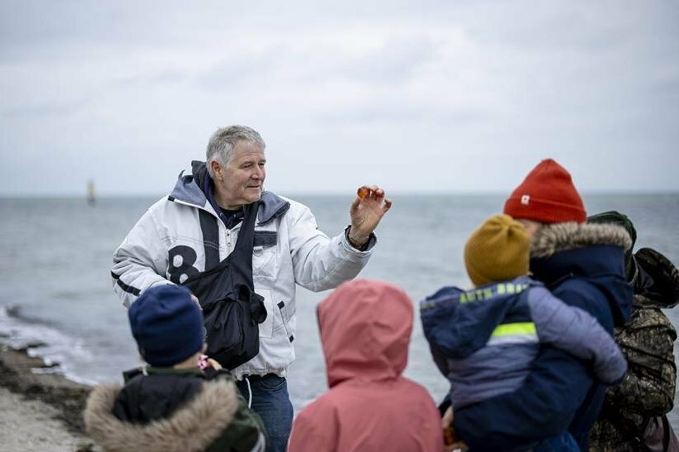 Bernsteinführung in Pelzerhaken. (Foto: www.luebecker-bucht-ostsee.de)