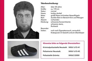 Mit diesem Phantombild sucht die Polizei nun nach einem möglichen Täter.