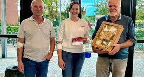 Andreas Pimanow, Ellen Kurth und Spendejubilar Willi Ritter (v. lks.).